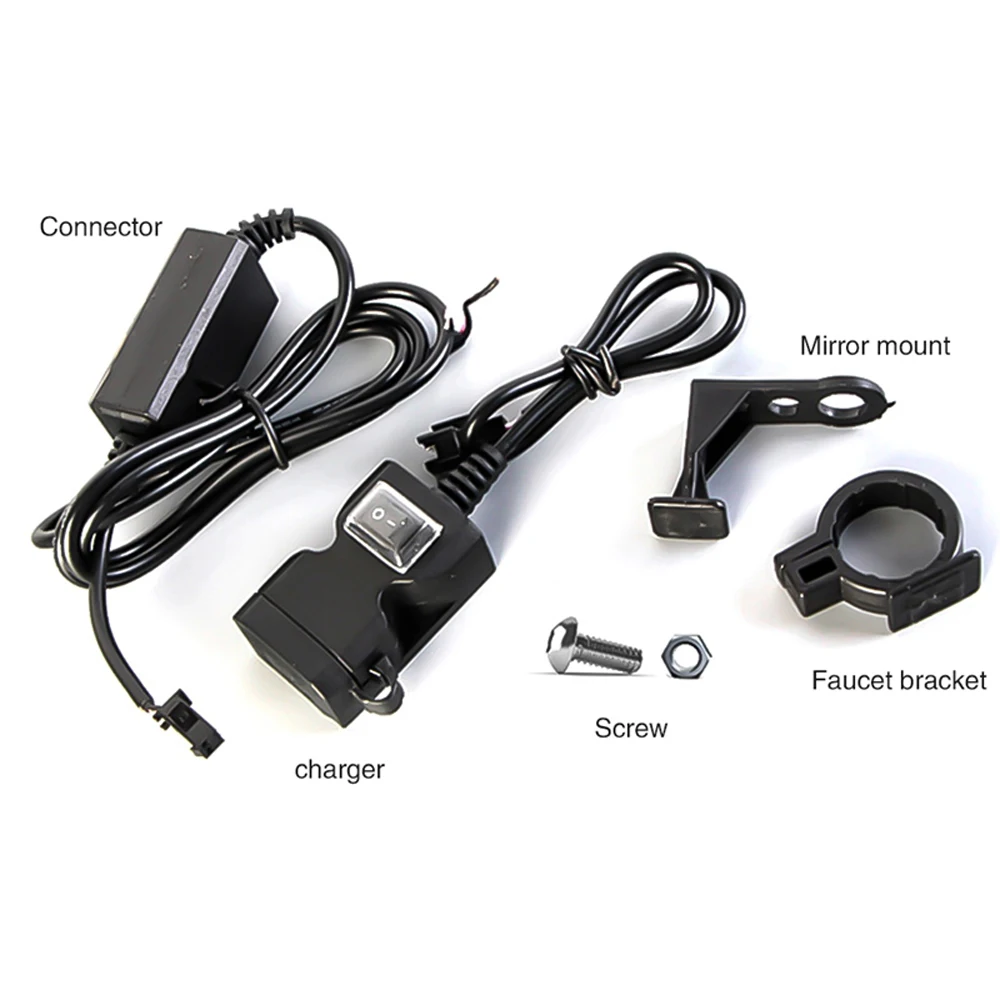 Motorcycle Dual Usb Mobile Phone Charger To 5V2a Car Charging Waterproof Modified Motorcycle Fast Charging Car Charger