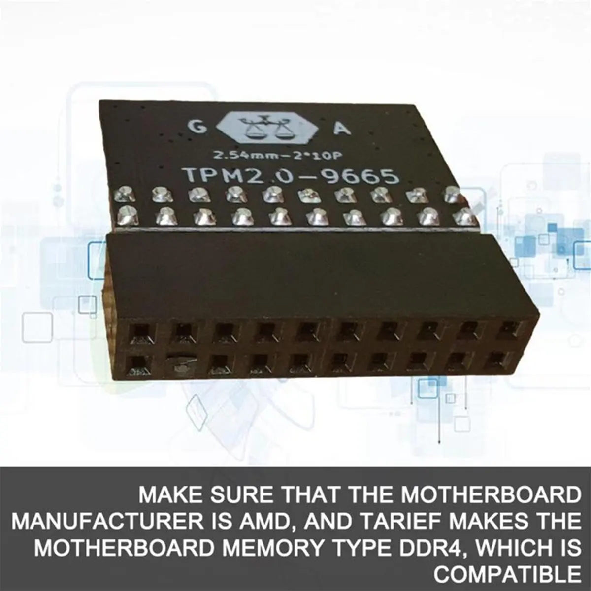 [HUND Store]~LPC Protection Module for TPM-L R2.0/ -TPM2.0 Compatible with and for Platform Module 20-Pin