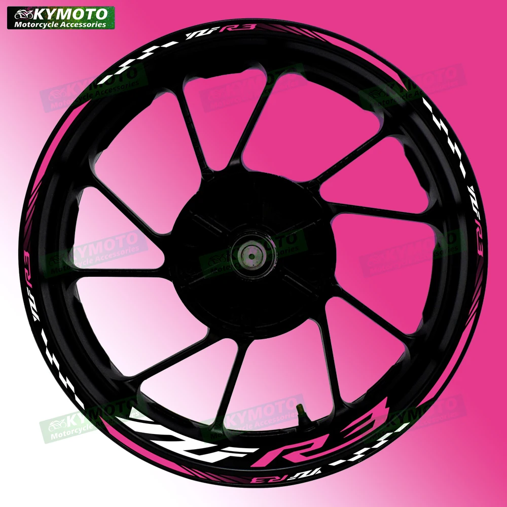 

Аксессуары для мотоциклов YZF R3 R 3, 17-дюймовые наклейки на передние и задние колеса, обтекатель ступицы, модифицированные светоотражающие наклейки на обод колеса