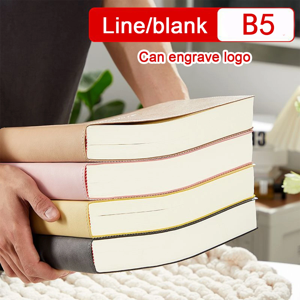 (Can Engrave Logo) B5 Thick Leather Student Subject Notebook, Work Meeting Record Book, Business Notepad, Drawing Book, Mind Map