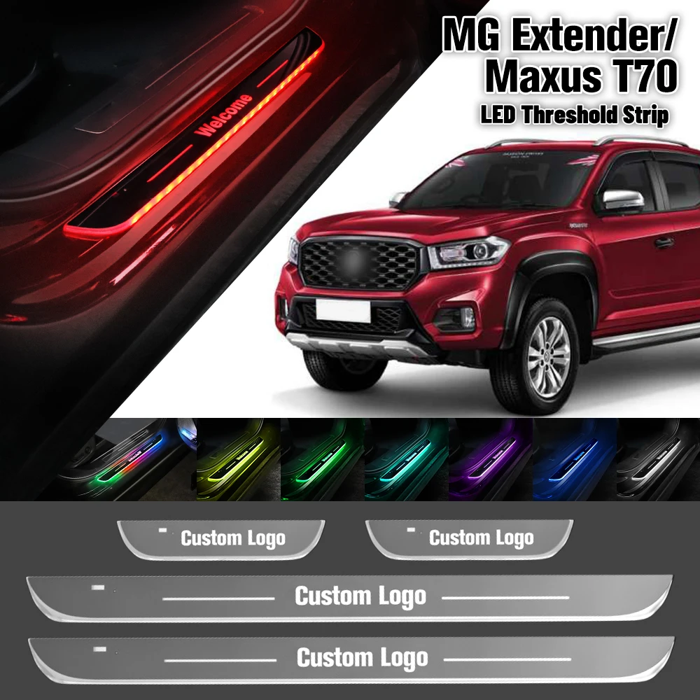 For MG Extender Maxus T70 2020-2023 Car Door Sill Light Customized Logo LED 2021 2022 Welcome Threshold Pedal Lamp Accessories