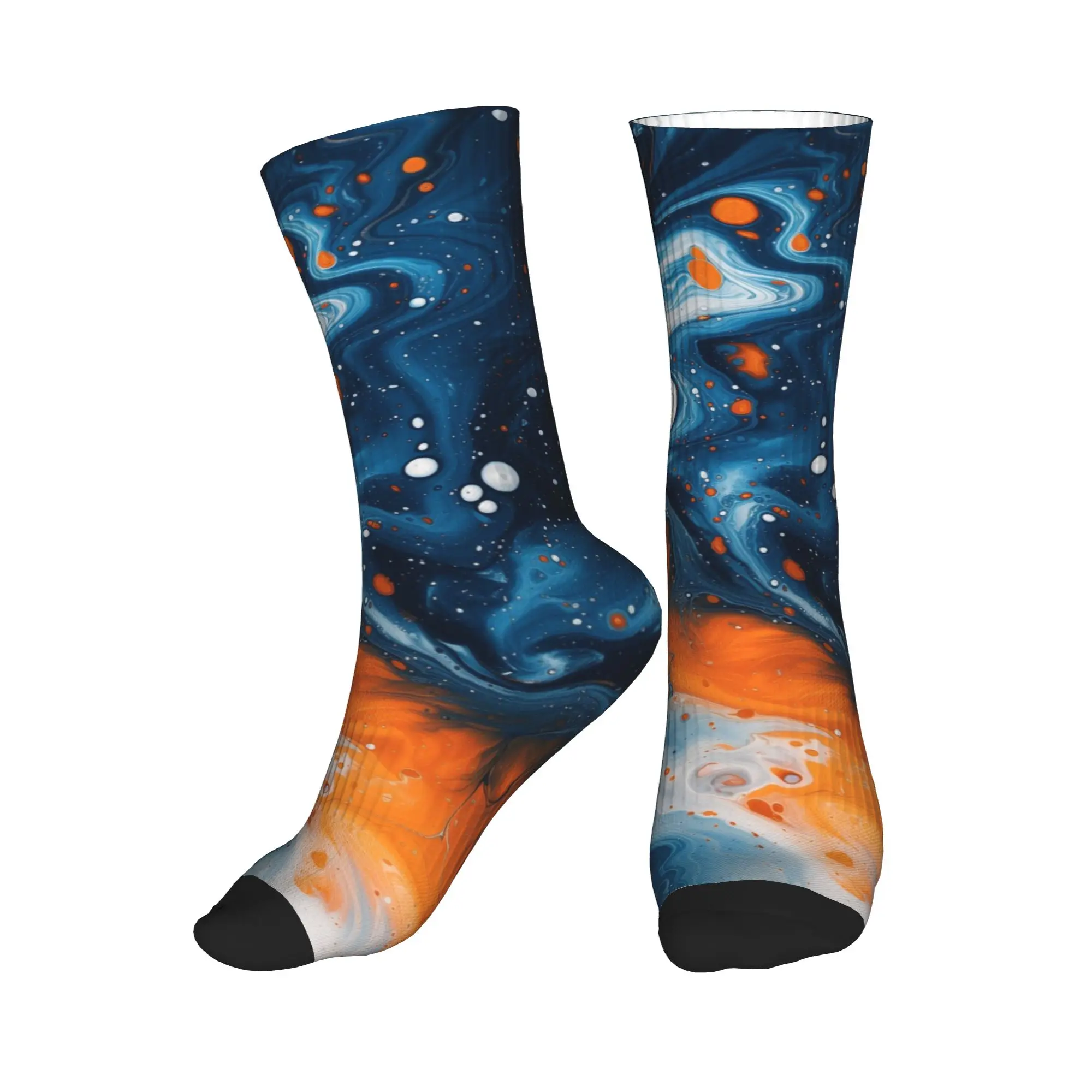 

Abstract Fluid Retro Art Men Women Crew Socks Unisex Cute 3D Printed Dress Socks