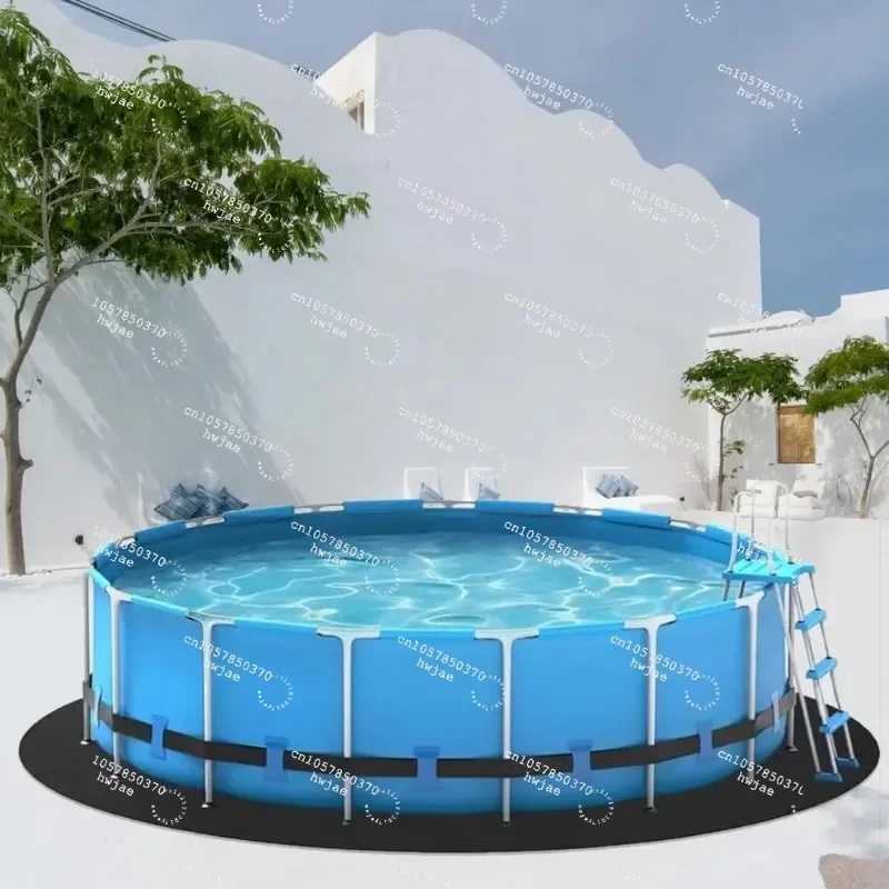 For Black Round Pool Liner Pad Heavy Duty Protective Mat Under Pool Tarp for Ground Swimming Pool