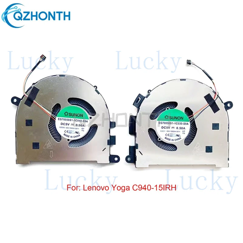 

f New For Lenovo Yoga C940-15IRH CPU+GPU Cooling Fan EG70050S1-1C030-S9A 1C040-S9A