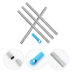 Broom Handle Extension Pole Stick Replacement Mop Metal Accessory Rod Plastic Stainless Steel Grip for Tube