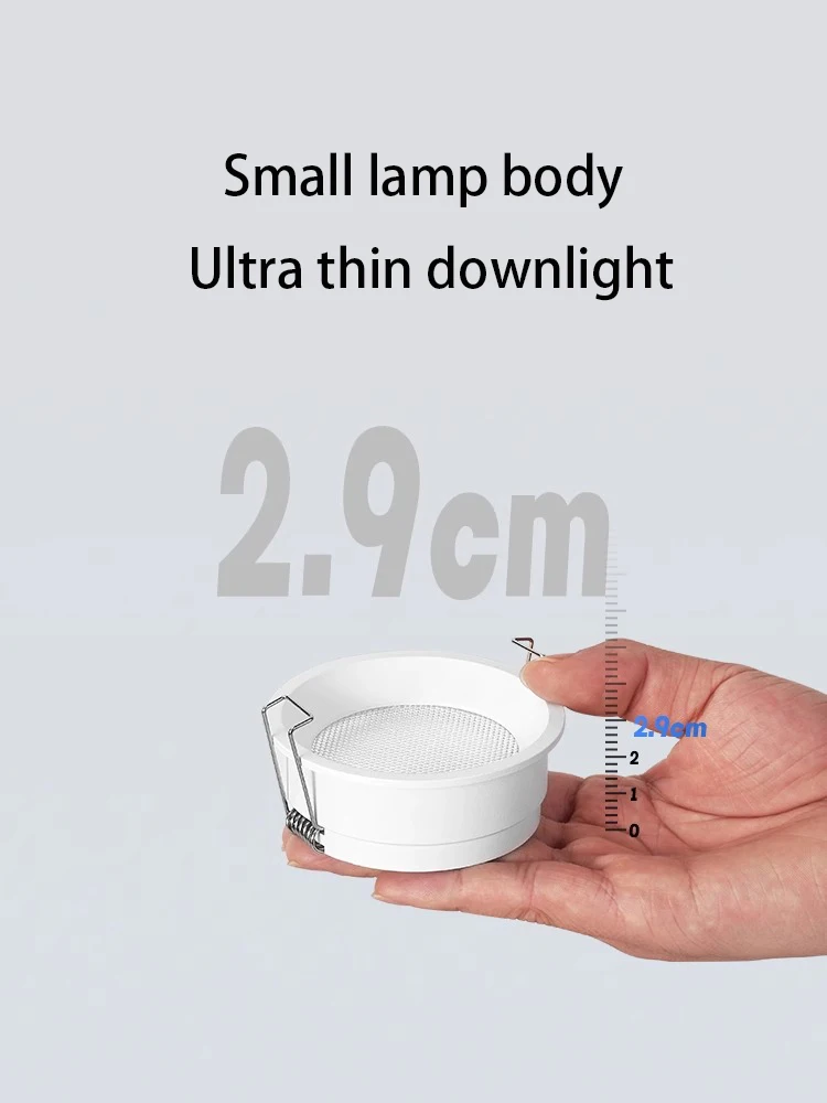 Led Downlight Ultra Thin Anti Glare Ceiling Lamp Recessed Round Down Light 7W 10W Opening 75mm Spotlight For Home Room Kitchen