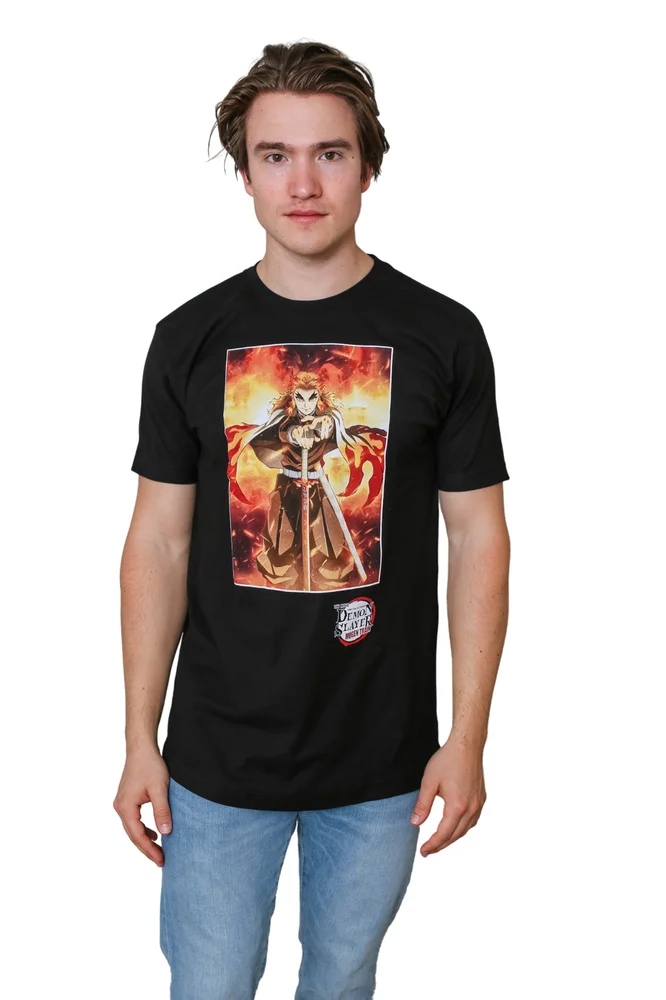 Demon Slayer Kimetsu no Yaiba the Movie Mugen Train Rengoku Adult T-Shirt