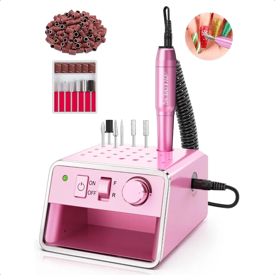 

Profional Electric Nail Drill Portable Nail File for Acrylic Gel Nails 20000RPM Profional Nail Drill hine for Nail Polish Remov