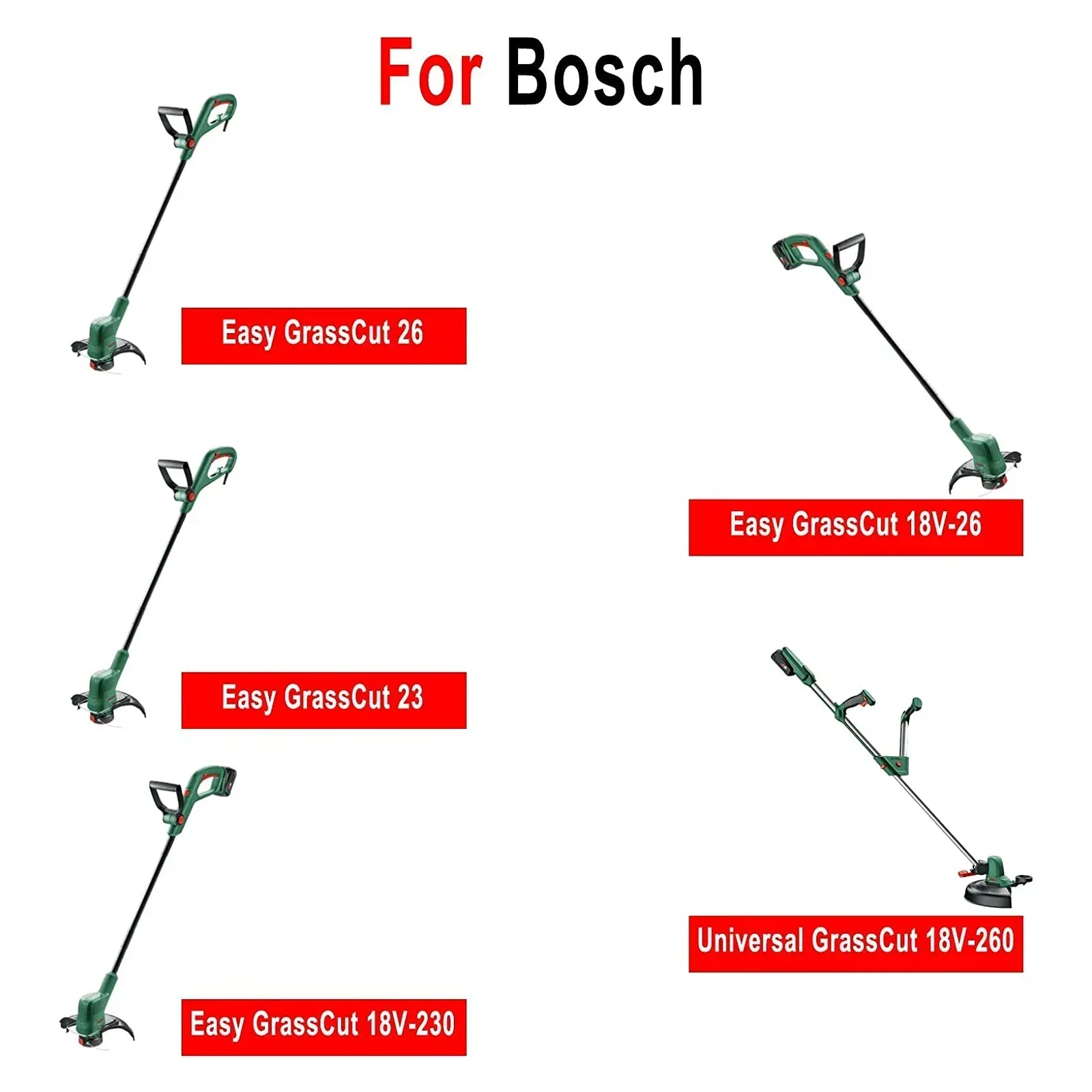 Tapa de cubierta de carrete para cortadora Bosch, accesorios para cortacésped EasyGrassCut 18-230/18-26/18-260/23/26, Garss