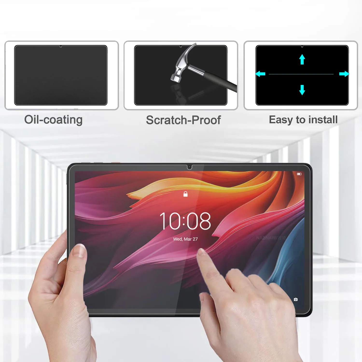 2 Packs Ultra Thin Hard Clear HD Screen Protector Easy Install Scratch Proof Tempered Glass For Lenovo Tab K11 Plus 11.45