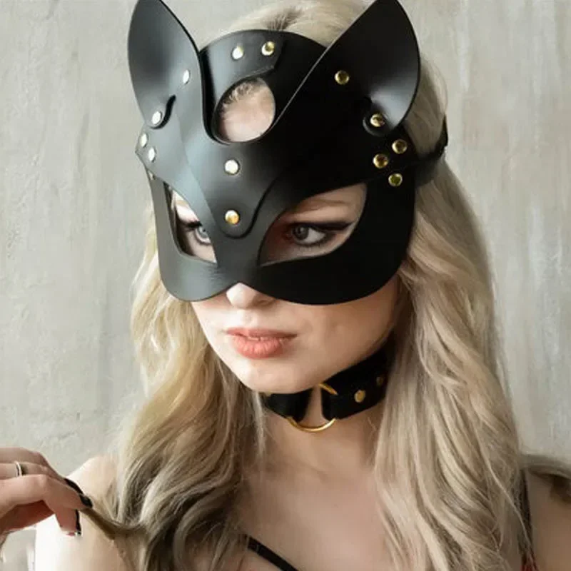 Catwoman Mask Sexy Bd Sm Fetish Mask Carnival Masquerade Bondage Masks Adult Play Special Cat Ears Masks Cosplay Cat Face Masque