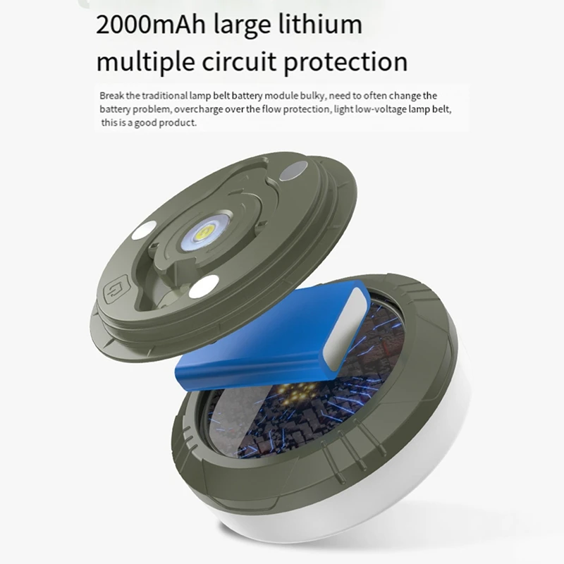 Led Light String 2 In 1 Ontwerp 2000Mah Oplaadbare 10M Outdoor Waterdichte Tent Lantaarn