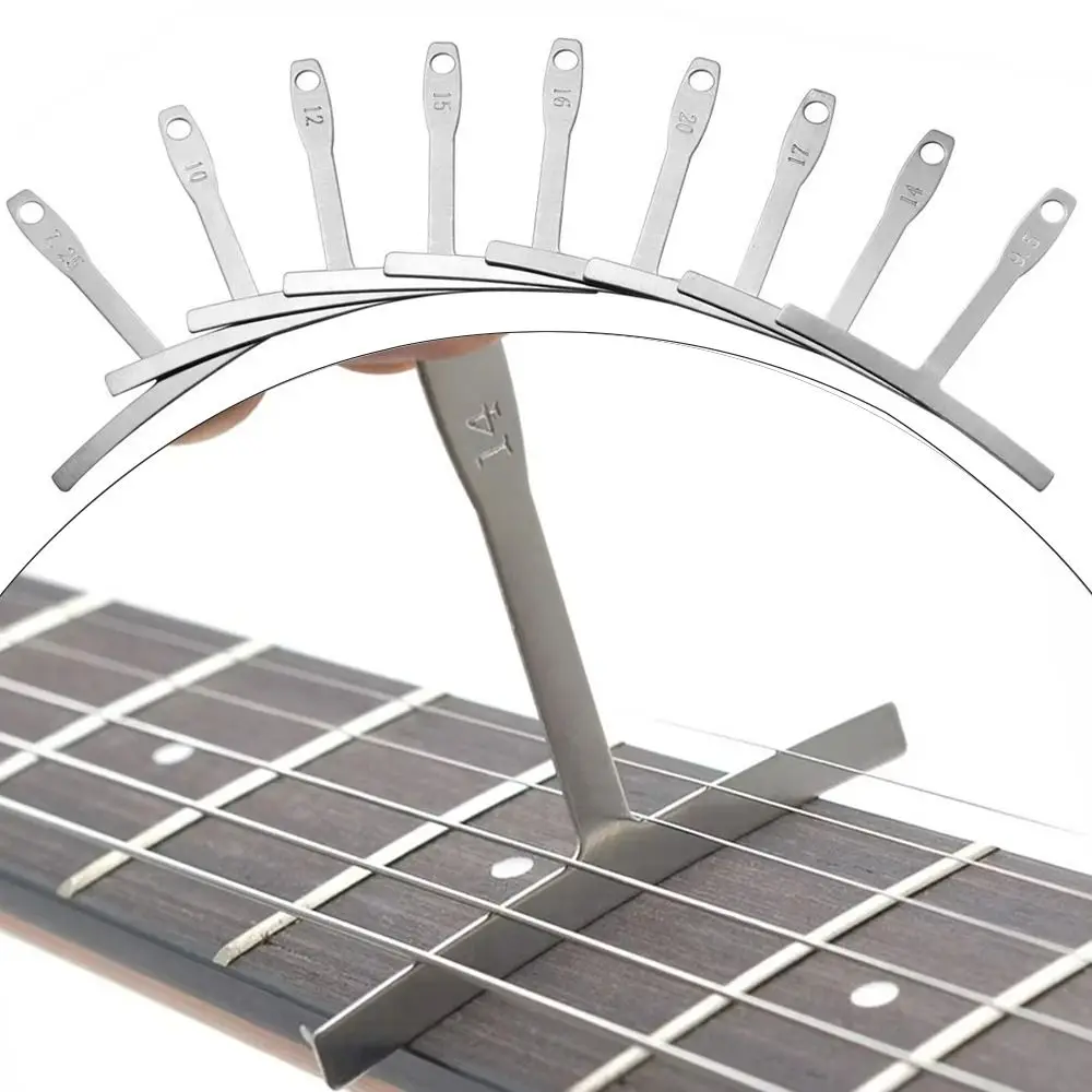 

Portable Stainless Steel Guitar Strings Gauges T-shaped Guitar Accessories Bass String Ruler Luthier Tools Bass String Measure