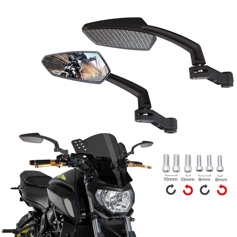 Motorbike Mirrors Universal Handlebar Side Mirrors Reversing Mirrors Motorbike Supplies