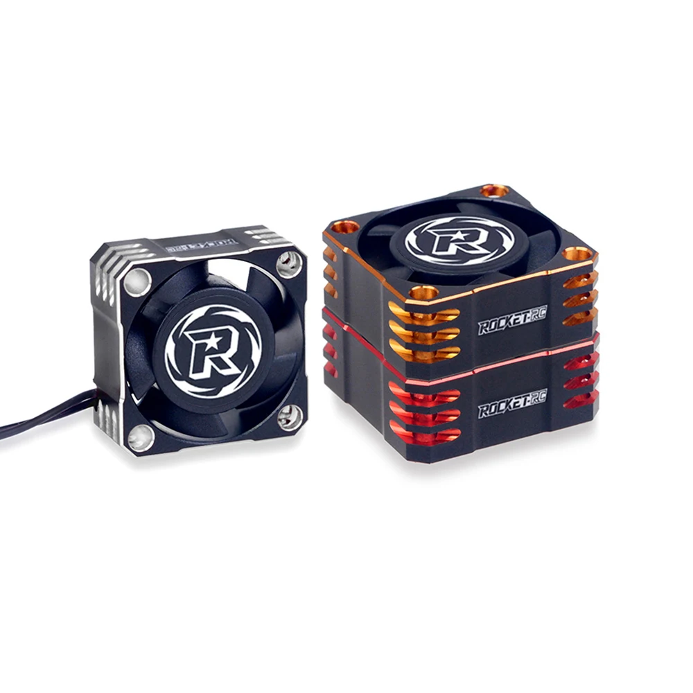 Rocket 25x25mm 32000RPM/8.5V Metal Cooling Fan TURBO ESC Heat Dissipation for Hobbywing 1/10 TS120 TS160 TS120V2 TS160V2 RC Car