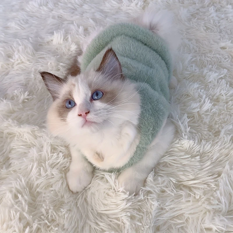 Cats Accessories Pets Warm Kittens Clothes for Winter Kitten Small Kitten Stuff Apparels Cooling Clothing Dog´s Sweater Vests