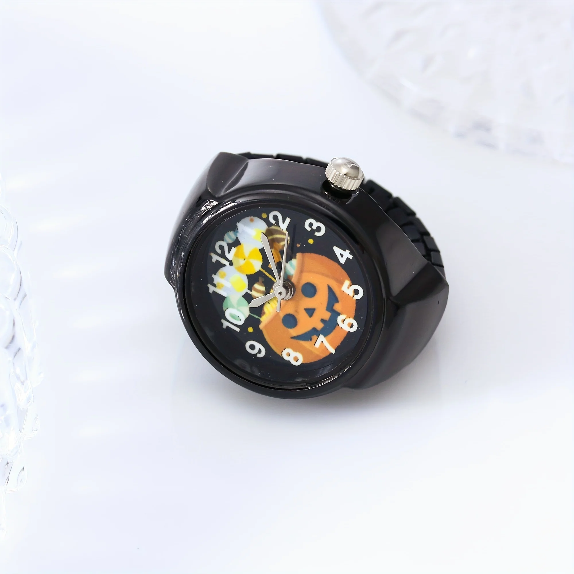 Dark Wind Pumpkin Skull Ring Watch Finger Watch Fashion Trend Big Pumpkin Lamp Watch