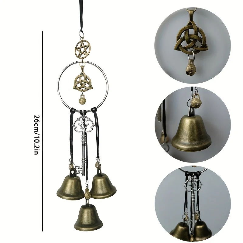 Witch Bells Witchcraft Decor Gifts Magic Pagan Wall Home Room Door Knob Decorative Witches Runes Wiccan Altar Supplies