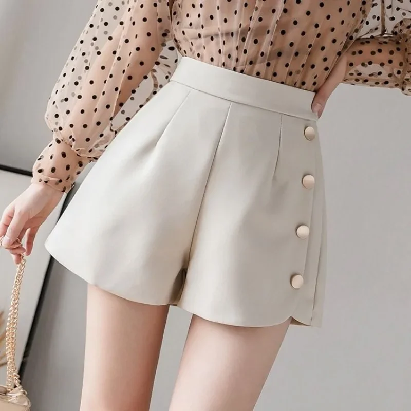 

Широкий женский костюм с короткими брюками и высокой талией Дешевые удобные повседневные эластичные шорты в японском стиле 2000-х годов XL Y2k Harajuku для женщин