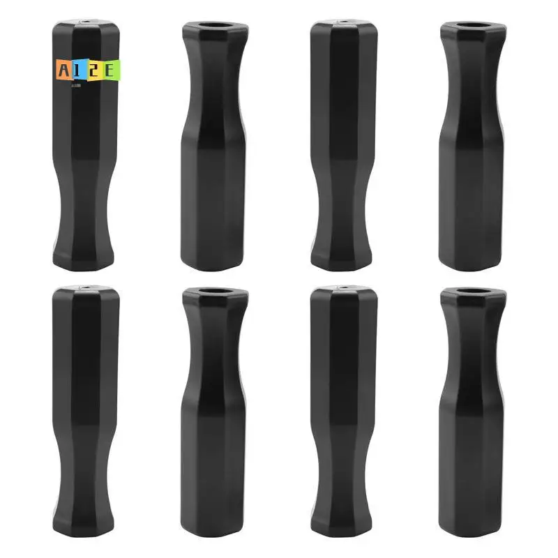 

A12E-Table Football Machine Accessories Foosball Handle Grips Octagonal Plastic Handles For Standard Table Feet (8 Pack)