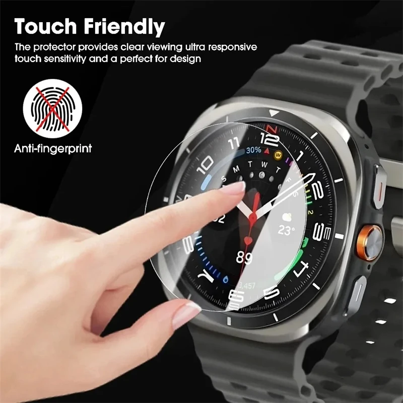 Tempered Glass Screen Protector For Samsung Galaxy Watch 7 Ultra FE Full Cover Anti-scratch Film For Galaxy Watch 40MM 44MM 47MM