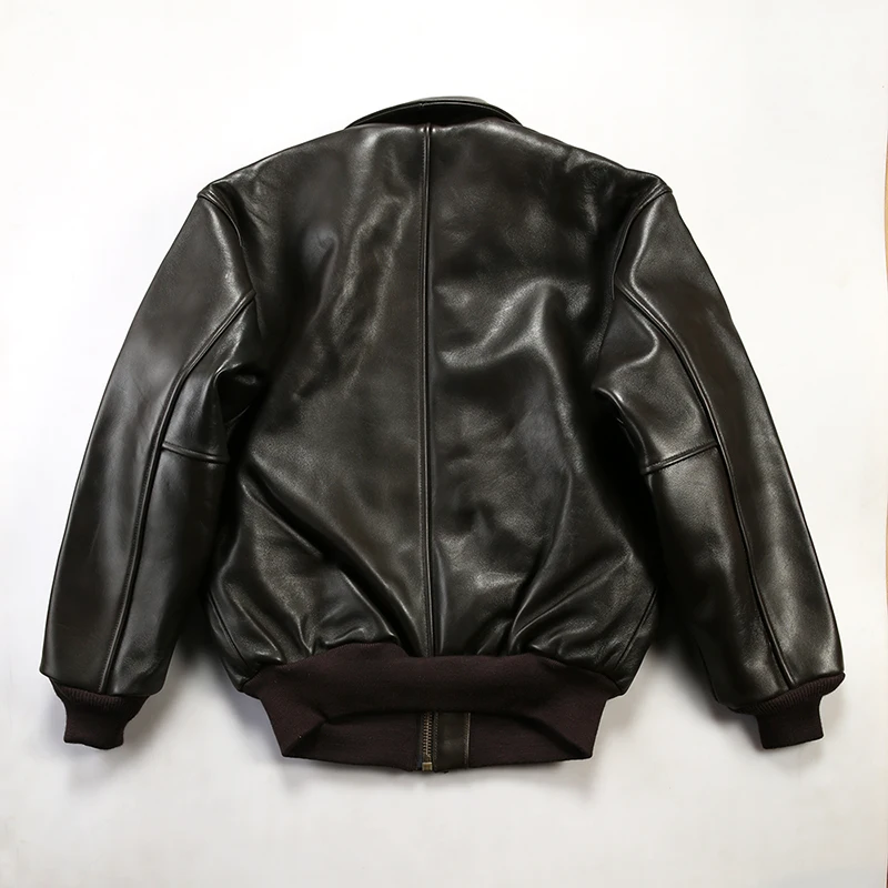 Autumn winter fat plus size number broad version A2 leather flight suit jacket men thickened New Zealand sheepskin leather coate