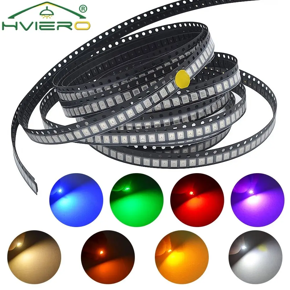 

10PCS 2835 SMD LED Emitting Diode Chips High Bright Light Warm White 3.0-3.4 V Patch DIY Billboard Decoration Atmosphere Lamps