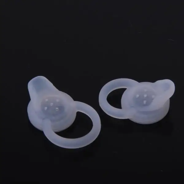 Plastic Ear Bud Replacements with Ear Gels White Clear Fit for Motorola Elite Flip Wireless Headset Use