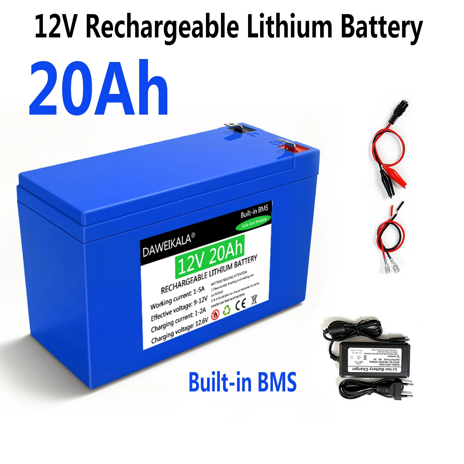 

Литий-ионный аккумулятор 12В 20Ач с длительным сроком службы и встроенной платой защиты BMS для замены свинцово-кислотных аккумуляторов для устройств с низким энергопотреблением.