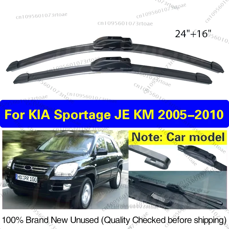 

Wiper LHD Front Wiper Blades For Kia Sportage JE KM 2005 - 2010 Windshield Windscreen Clean Window Car Rain Brushes 24"+16"