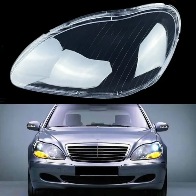 For Mercedes-Benz W220 S-class S600 S500 S350 2004 2005 Lampshade Headlamp Shell Headlight Cover Lens Plexiglass car accsesories