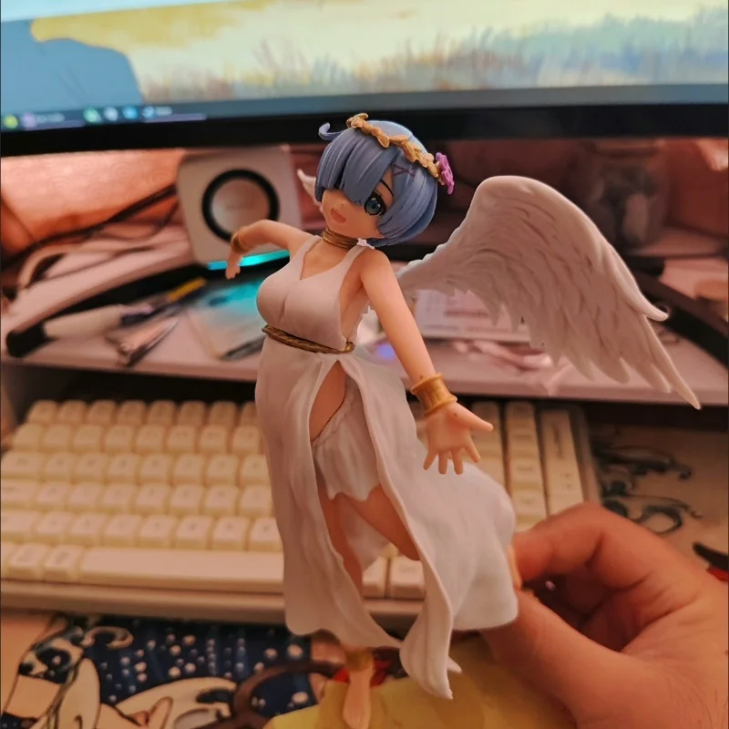 21 センチメートル新アニメフィギュア再: ゼロから別の世界での生活スーパーゴーストエンジェルレム模型玩具 Pvc コレクションデスクトップ装飾品