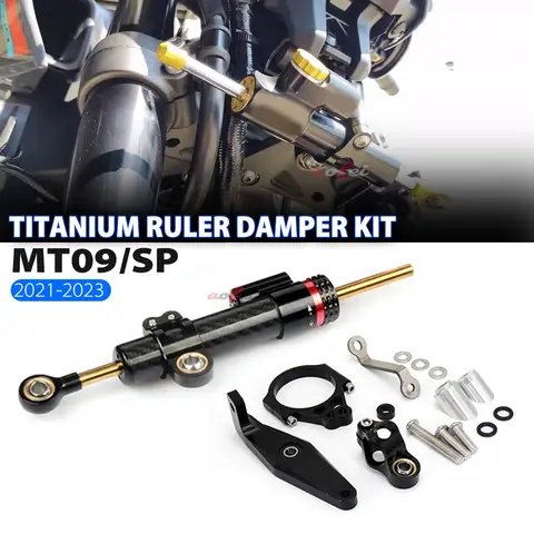 새로운 오토바이 섬유 탄소 조향 Yamaha MT09 MT 09 MT-09 SP mt09 2021- 2024 용 댐퍼 장착 브래킷 키트 안정화