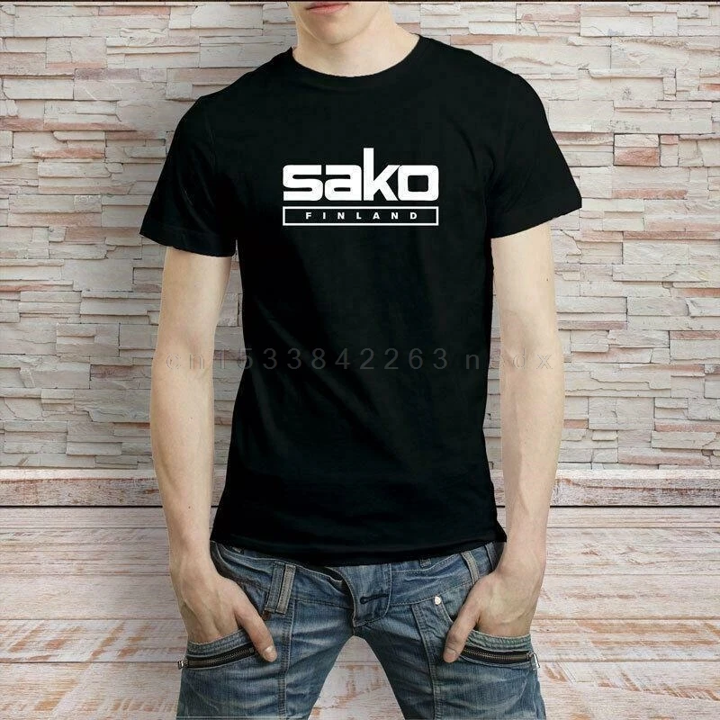 SAKO FINLAND PISTOLS RIFFLE FIREARMS LOGO CAMISETA HOMBRE TEE MANGAS EE. UU. TAMAÑO EM1