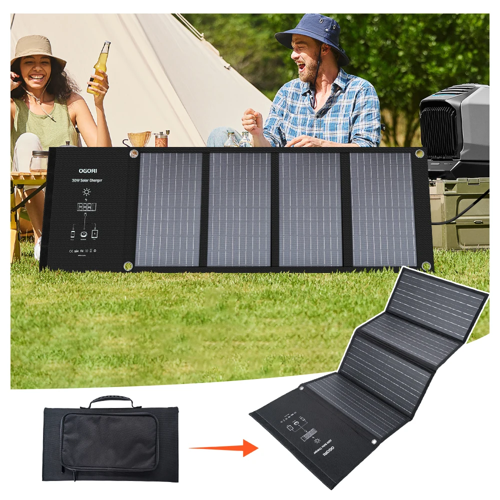 

100W 18V Foldable Solar Panel for Portable RV Camping High Efficiency Durable Lightweight for Outdoor Adventures