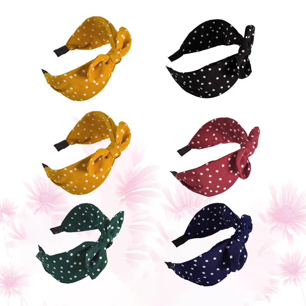 6-個のゴージャスな結び目ヘアバンドセット女性用シックなちょう結びヘッドバンドエレガントなデイリーパーティー婚約パターンヘア