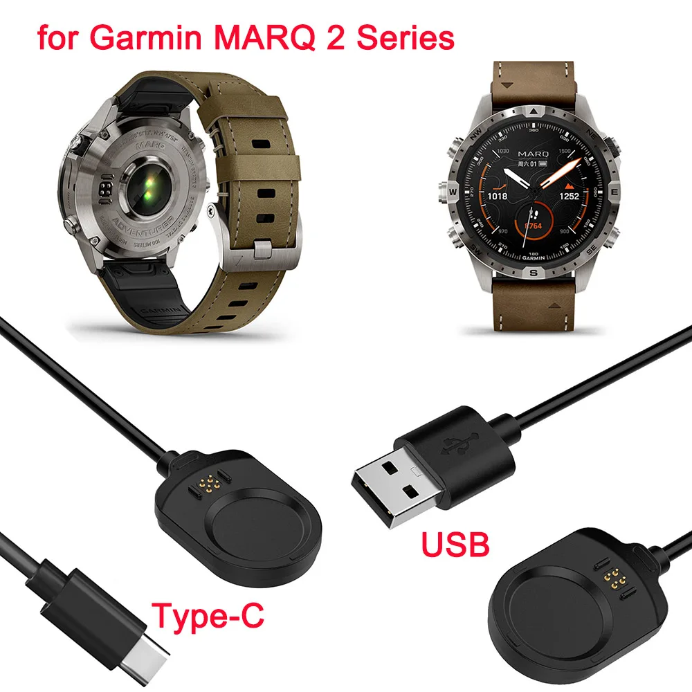 Caricabatterie per Garmin MARQ 2 Gen2 Watch cavo di ricarica USB per MARQ2 Adventurer/Driver/Aviator/Captain/atleta/Golfer Smartwatch