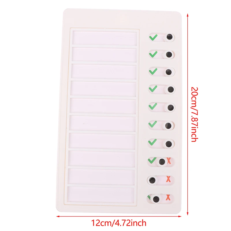 Reusable My Chores Checklist Daily Planner Memo Plastic Board Chore Chart Responsibility Behavior For Kid Self-Discipline Card