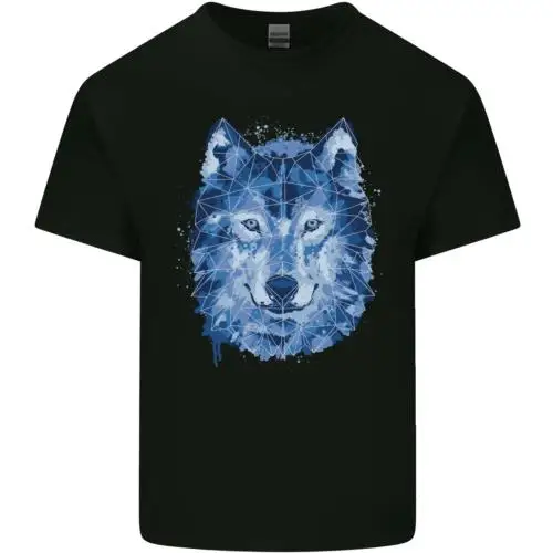 A Polygon Wolf Mens Cotton T-Shirt Tee Top