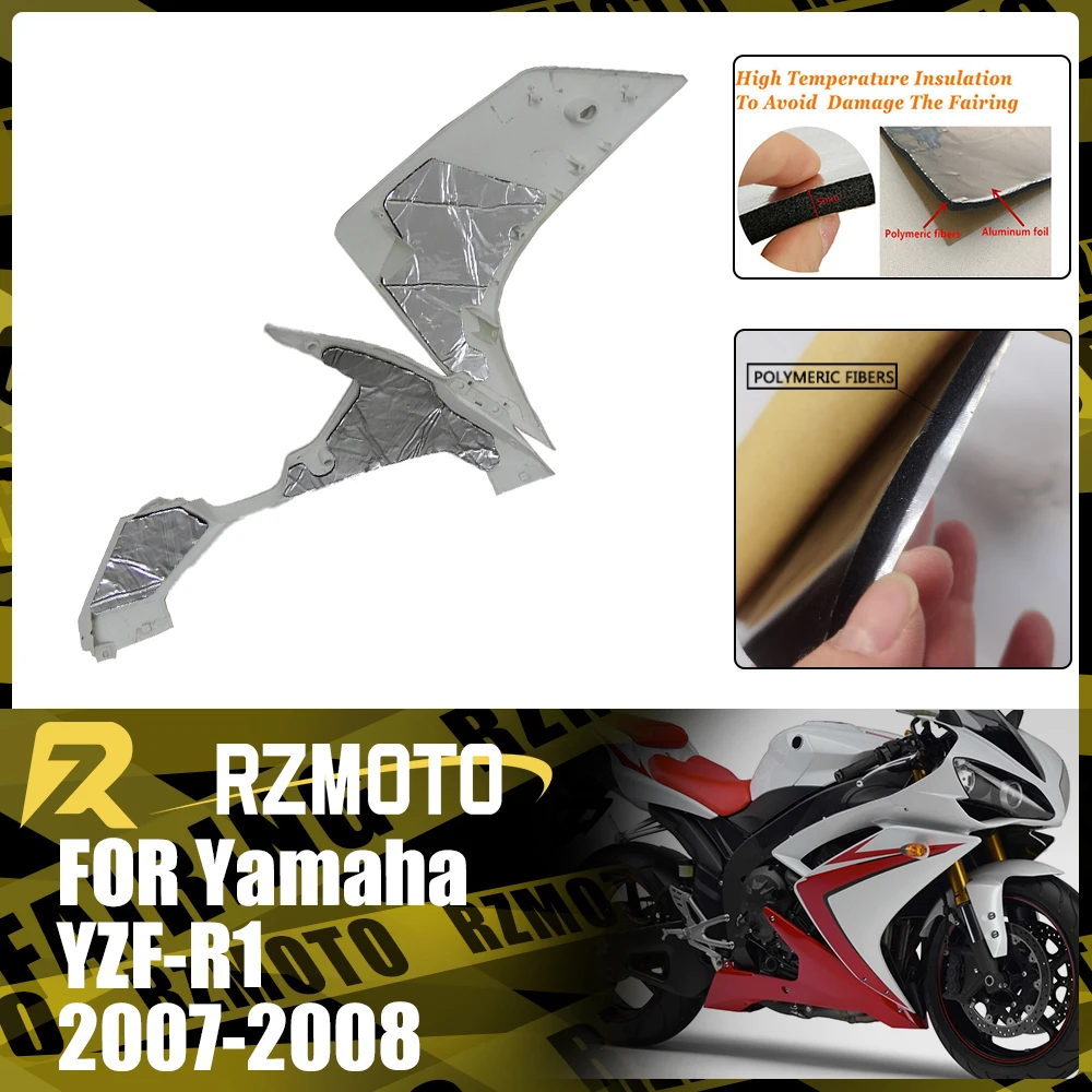 YZFR1 Heat Shield Fairing Melting Protection Pre-Cut Insulation Sponge Fit For YAMAHA YZF-R1 2007-2008