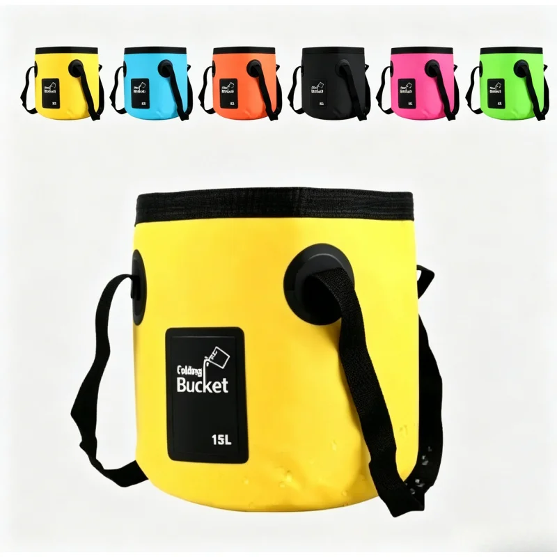 12L Foldable Water Bucket Portable Multifunctional Basin for Camping Travel Car Washing Outdoor Use