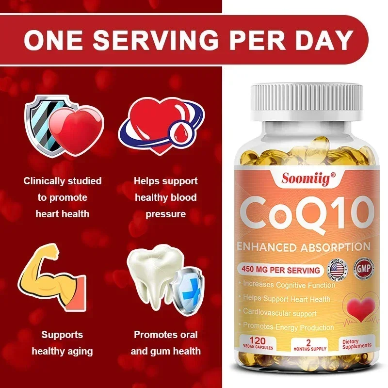 Coenzyme Q10 - Cardiomyocyte Energy Metabolism Promoter, Cell Membrane Stabilization, Immunity, Fatigue Relief, Antioxidant