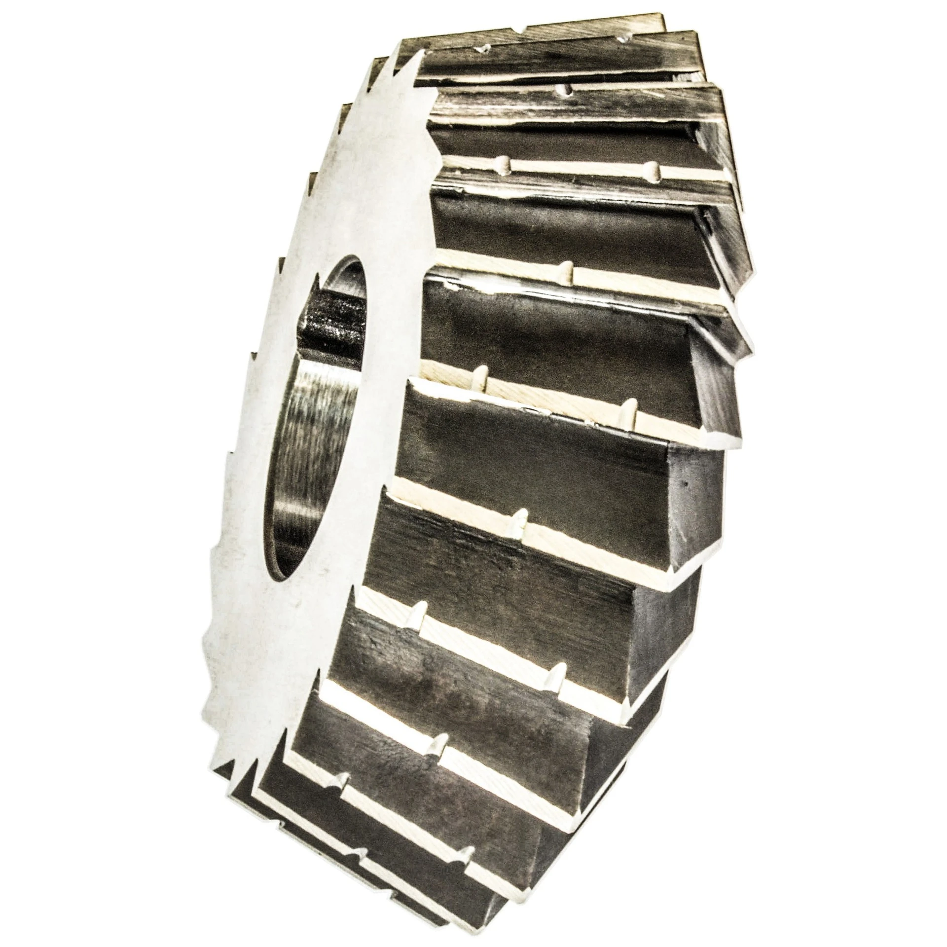 High speed steel asymmetric double angle milling cutter