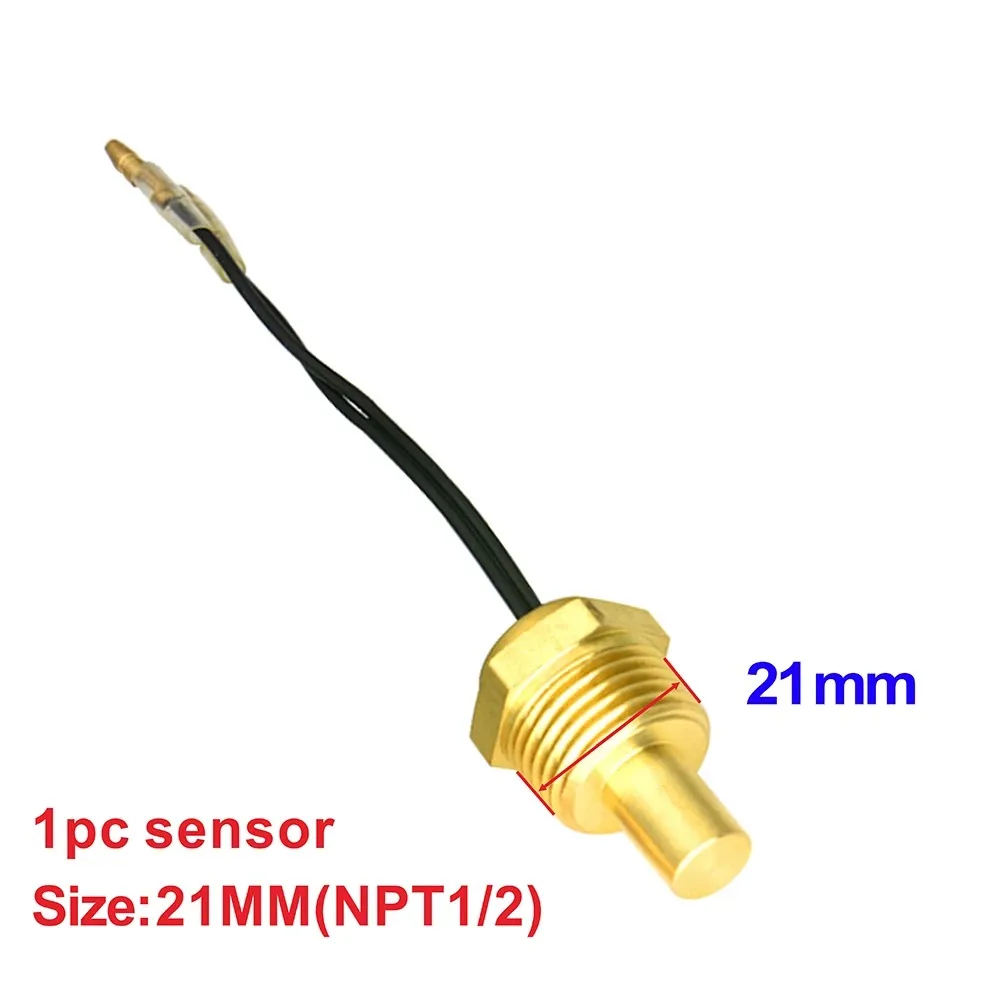 1Pcs 50K Head Plug Water Temperature Sensor 10/12/14/16/17/21mm NPT 3/8 1/8 1/2 Digital Temperature Sensor Universal 12V/24V