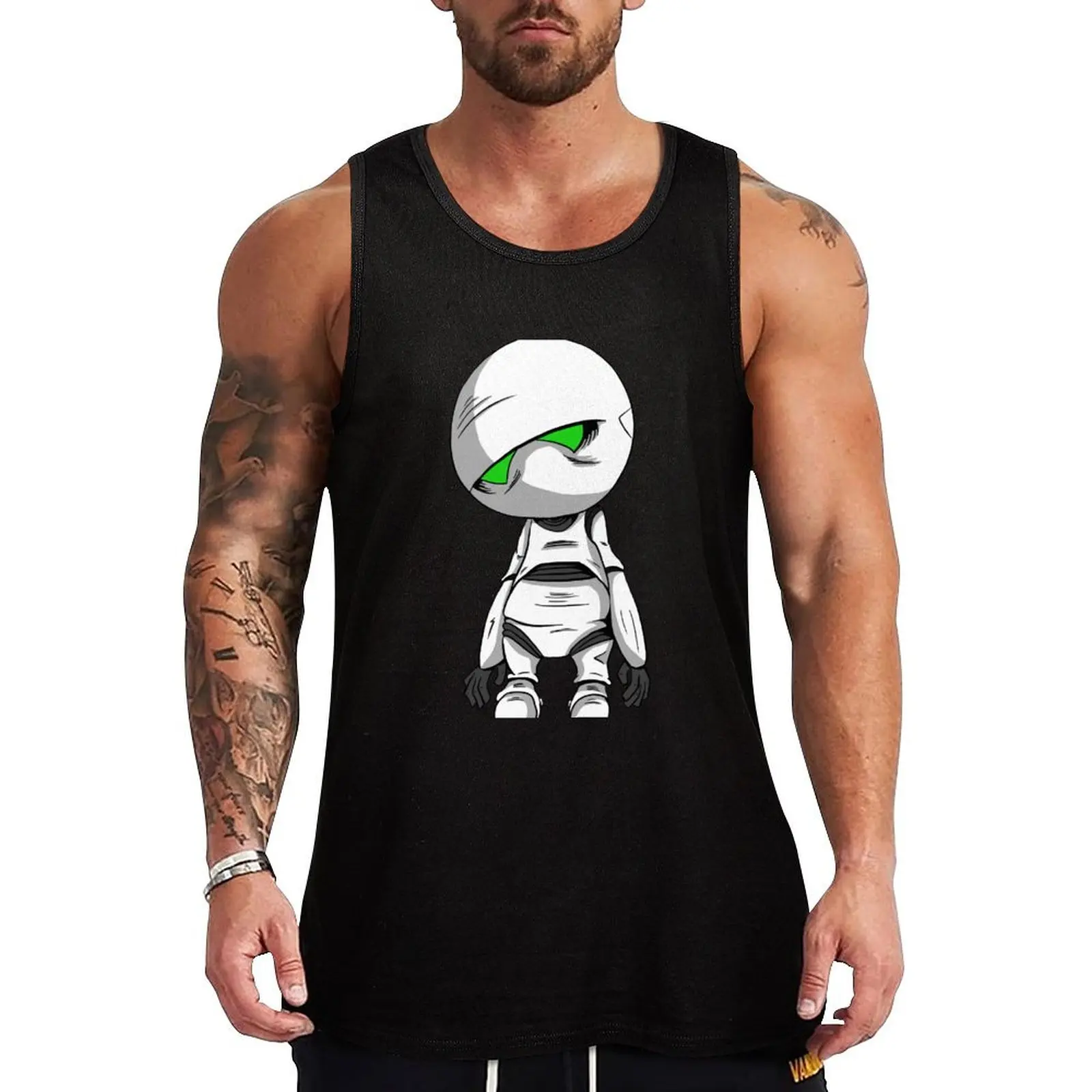 Marvin the Paranoid Android (no quote) Tank Top summer clothes men 2024 bodybuilding men fashion 2024 man t-shirt Men's