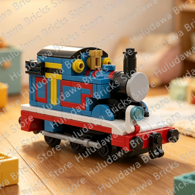 219PCS Popular Anime City Car Model MOC Building Bricks Steam Locomotive Modular Technology Gifts Holiday Assemble Children Toys
