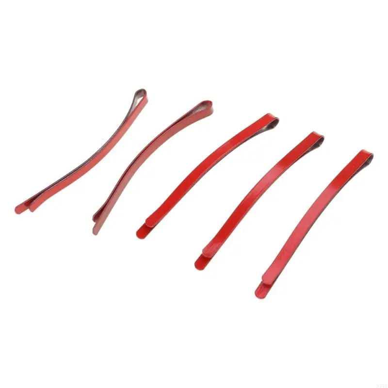 

N7YF Red Hair Clips Bobby Pins Non Slip Metal Bangs Clips Cosplay Hair Styling Tool