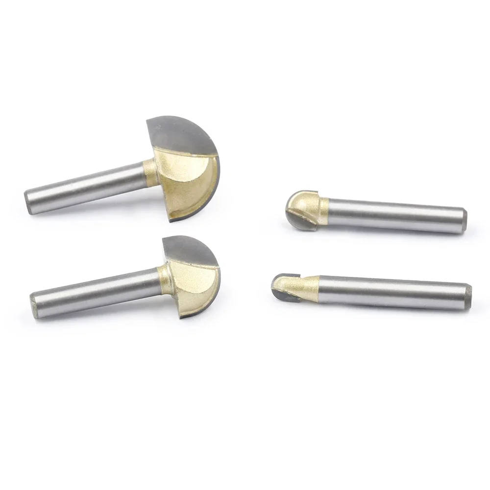 AURWOF 1/4-Zoll-Rundfräser mit Schaft, 15,88 mm–25,4 mm, zum Kantenfräsen, Nutenfräsen und dekorativen Holzschnitzarbeiten H0704206GD – Detail 6