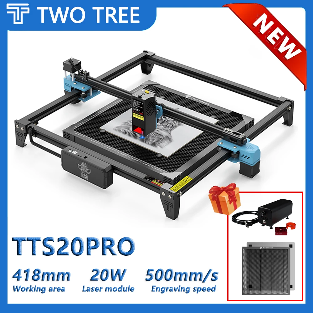 NEW 160W Laser Engraving Machine TTS-20pro ESP32 master control Multiple Materials DIY wood Laser Engraver Cutting Machines