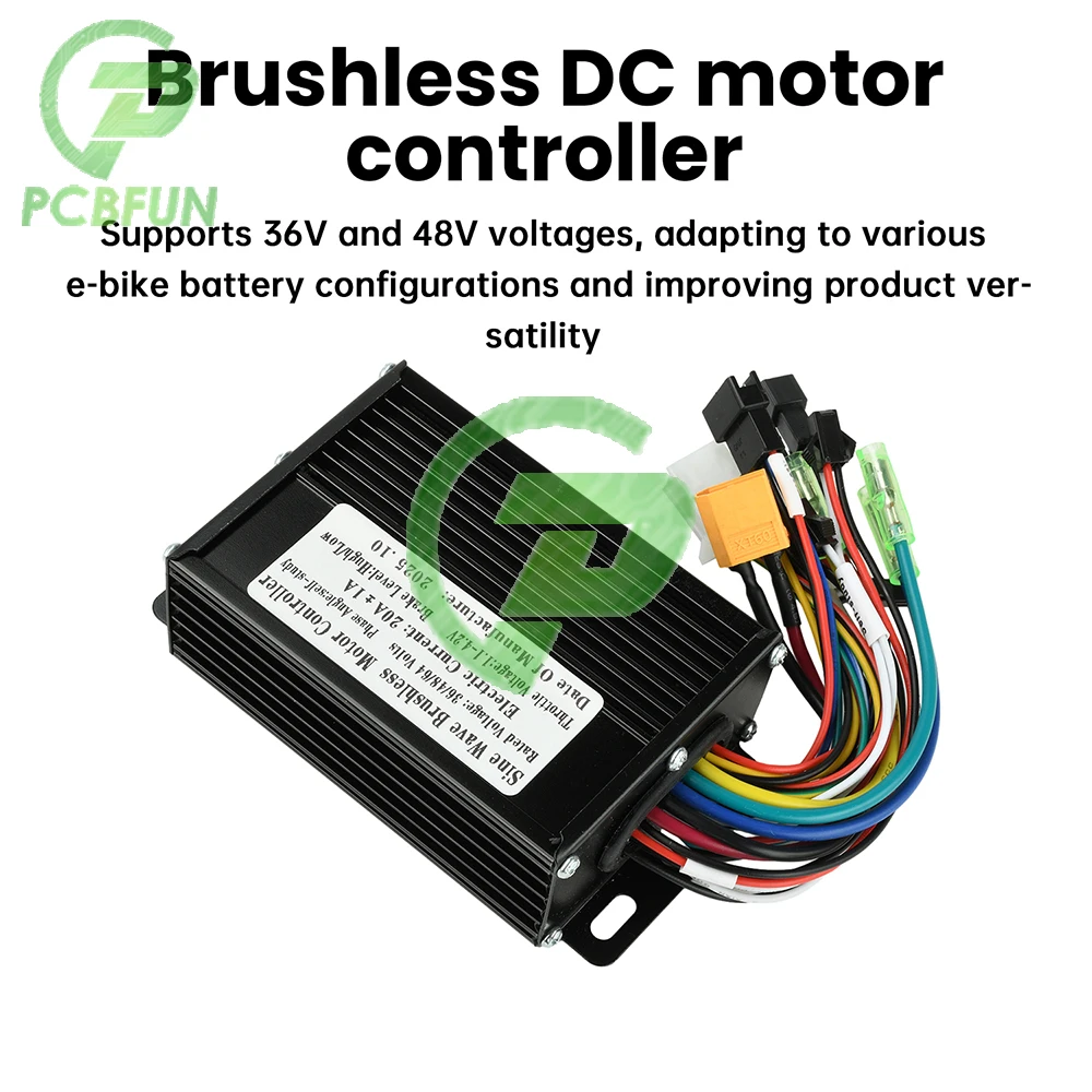 

Brushless Motor Controller Kit 20A Sine Wave for Electric Bicycle Compatible with SM Connectors Protocol 2 LCD